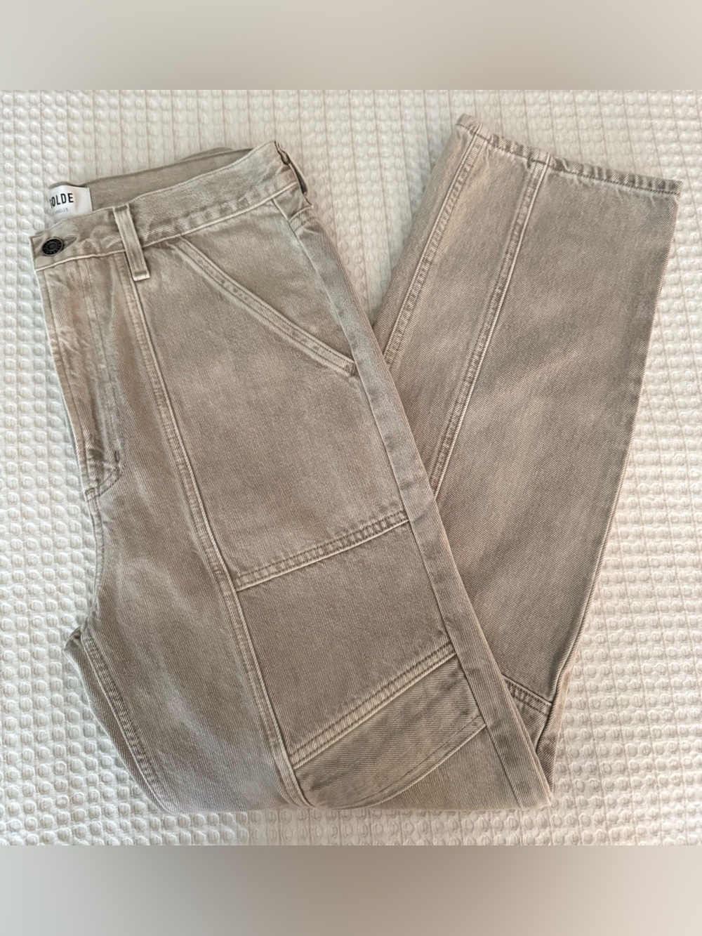 AGOLDE Cooper Cargo Organic Cotton Jeans / Drab / Size 27
